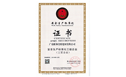 安全生产标准化证