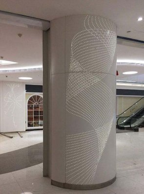 冲孔包柱铝单板的特点介绍