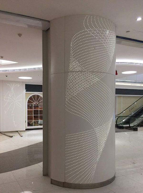冲孔包柱铝单板的特点介绍(图1)